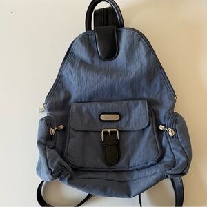 Baggallini Convertible Backpack Bag Slingbag Blue With Coin Bag
